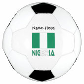 Nigeria en Nigeriaanse vlag met Jouw naam Voetbal (Voorkant)