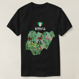 Nigeria erfgoed kaart shirt - Nigeria trots T-shir
