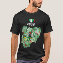 Nigeria erfgoed kaart shirt - Nigeria trots T-shir