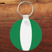 Nigeria Fisheye Flag Sleutelhanger (Voorkant)