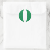 Nigeria Fisheye Vlag Sticker (Tas)