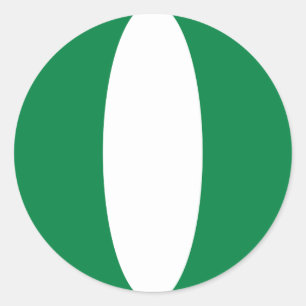 Nigeria Fisheye Vlag Sticker