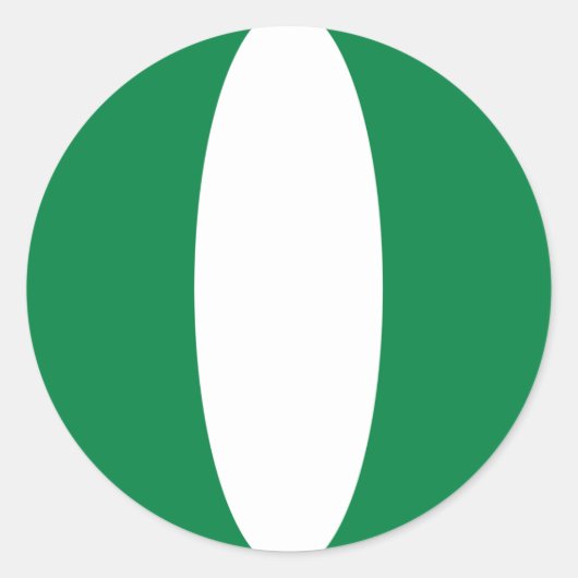 Nigeria Fisheye Vlag Sticker (Voorkant)