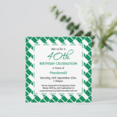 NIGERIA FLAG Custom 40th Birthday Party Nigerian Kaart (Staand voorkant)