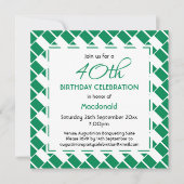 NIGERIA FLAG Custom 40th Birthday Party Nigerian Kaart (Voorkant)