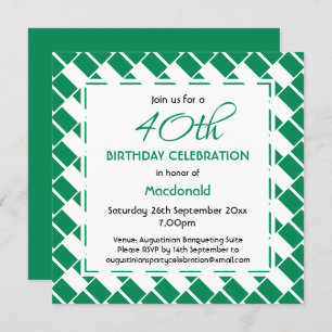 NIGERIA FLAG Custom 40th Birthday Party Nigerian Kaart