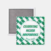 NIGERIA FLAG Gepersonaliseerd de feestelijke onafh Magneet (Voorkant / Achterkant)