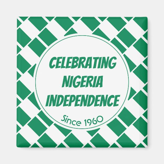 NIGERIA FLAG Gepersonaliseerd de feestelijke onafh Magneet (Voorkant)