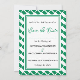NIGERIA FLAG Gepersonaliseerd de Schrift Naija Nig Save The Date