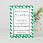 NIGERIA FLAG Gepersonaliseerd de Schrift Naija Nig Save The Date (Staand voorkant)