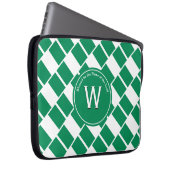 NIGERIA FLAG Gepersonaliseerd Monogram Nigerian Laptop Sleeve (Voorkant Rechts)