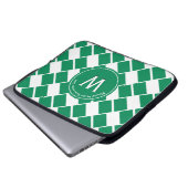 NIGERIA FLAG Gepersonaliseerd Monogram Nigerian Laptop Sleeve (Voorkant onderkant)