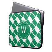 NIGERIA FLAG Gepersonaliseerd Monogram Nigerian Laptop Sleeve (Voorkant Links)