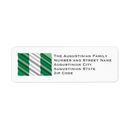 NIGERIA FLAG Gepersonaliseerd Return Address Etiket