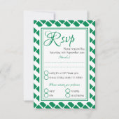 NIGERIA FLAG Gepersonaliseerd Scripts Stylish Wedd RSVP Kaartje (Voorkant)