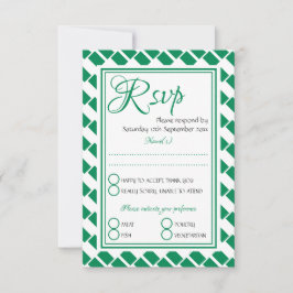 NIGERIA FLAG Gepersonaliseerd Scripts Stylish Wedd RSVP Kaartje