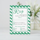 NIGERIA FLAG Gepersonaliseerd Scripts Stylish Wedd RSVP Kaartje (Staand voorkant)
