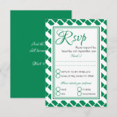 NIGERIA FLAG Gepersonaliseerd Scripts Stylish Wedd RSVP Kaartje (Voorkant / Achterkant)