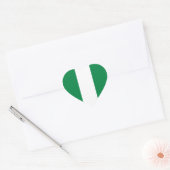 Nigeria Flag Heart Sticker (Envelop)