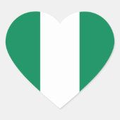 Nigeria Flag Heart Sticker (Voorkant)