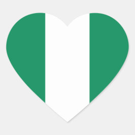 Nigeria Flag Heart Sticker