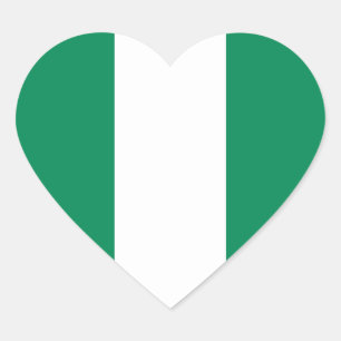 Nigeria Flag Heart Sticker