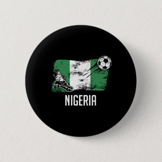 Nigeria Flag Jersey Nigerian Soccer Team Nigerian  Ronde Button 5,7 Cm