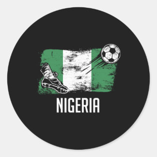 Nigeria Flag Jersey Nigerian Soccer Team Nigerian  Ronde Sticker