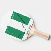 NIGERIA FLAG & MAP op maat Tafeltennisbatje (Zijkant)