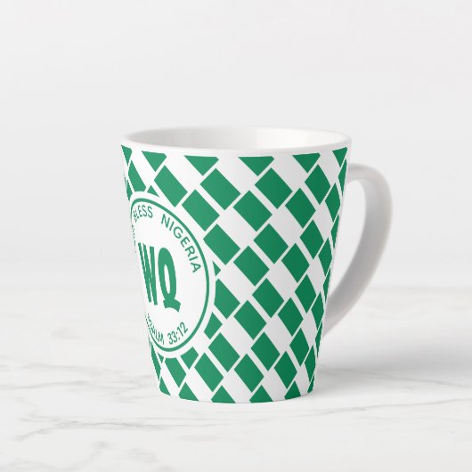 NIGERIA FLAG | Naija |  patriottisch Latte Mok (Rechterhoek)
