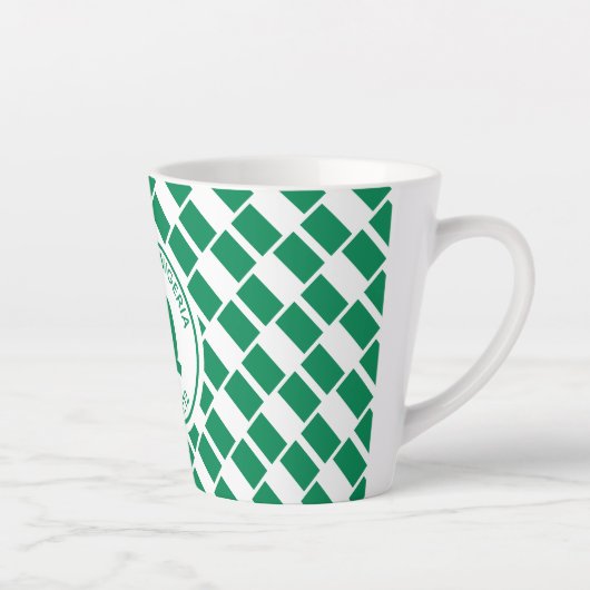 NIGERIA FLAG | Naija |  patriottisch Latte Mok (Rechts)