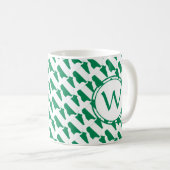 NIGERIA Flag Patriotic Custom Monogram GOD BLESS Koffiemok (Voorkant rechts)