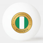 Nigeria Flag Pingpongbal (Achterkant)