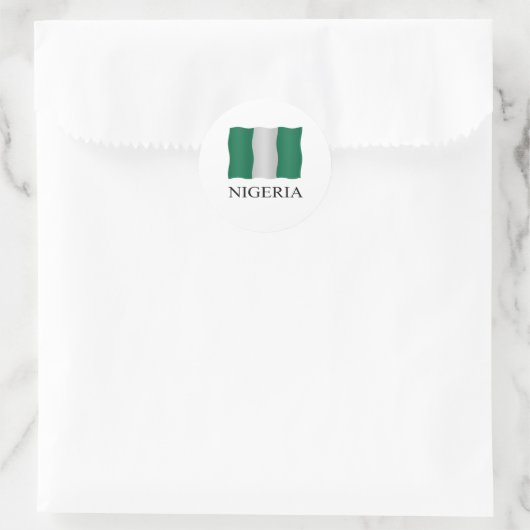 Nigeria flag ronde sticker (Tas)