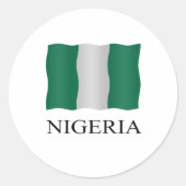 Nigeria flag ronde sticker (Voorkant)