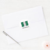 Nigeria flag ronde sticker (Envelop)