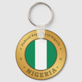 Nigeria Flag Sleutelhanger (Voorkant)