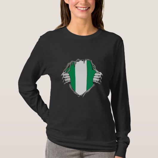 Nigeria Flag T-shirt (Voorkant)