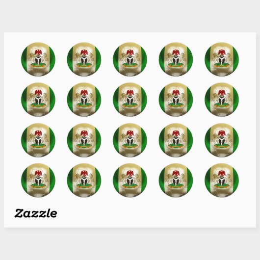 Nigeria Football Ronde Sticker (Vel)