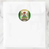Nigeria Football Ronde Sticker (Tas)