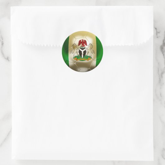 Nigeria Football Ronde Sticker (Tas)
