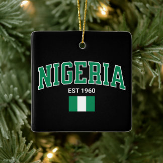 Nigeria Gesticht 1960 — Erfgoedornament Keramisch Ornament