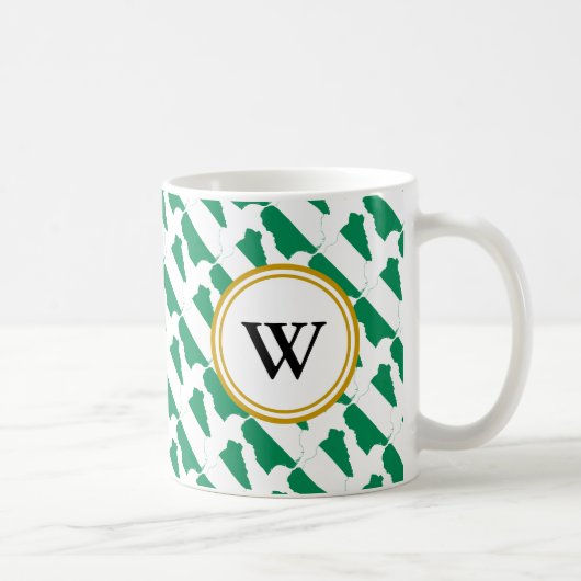 NIGERIA Gezegende Natie Monogram Gift Koffiemok (Rechts)