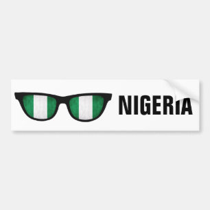 Nigeria grijpt aangepaste tekst en kleurenbumperst bumpersticker