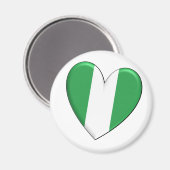 Nigeria Hartvlag Magneet (Voorkant / Achterkant)