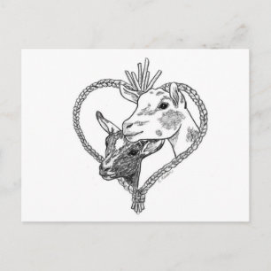 Nigeria Head in Heart Briefkaart