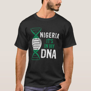 Nigeria Het staat in mijn DNA trotse Nigeriaanse v T-shirt