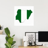 nigeria het symbool van de landenvlag poster (Thuiskantoor)
