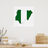 nigeria het symbool van de landenvlag poster (Keuken)