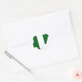 nigeria het symbool van de landenvlag ronde sticker (Envelop)